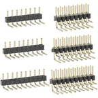 50pcs 2.0mm Pitch Pin Header Single Row Double Row 90 Degree Curved Needle Copper Foot Pin 2*2P/3P/4P/5P/6P/7P/8P/12P