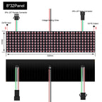 1~5Pcs WS2812B 8x8 16x16 RGB LED Digital Flexible Individually Addressable Panel Screen WS2812 8x32 Smart Pixel Module Matrix 5V