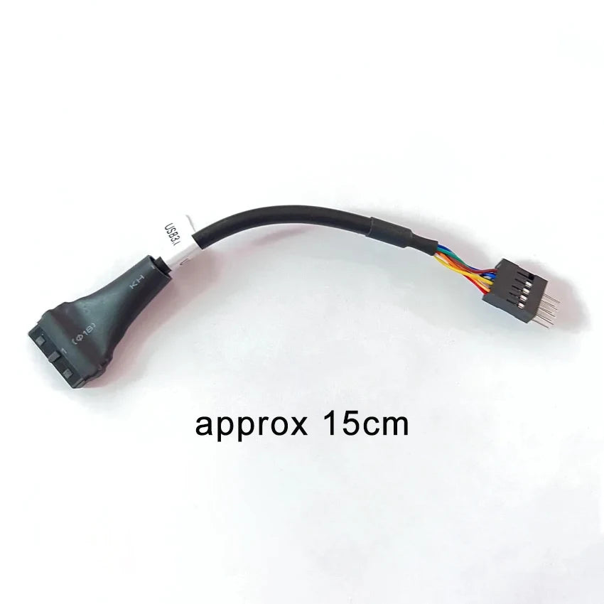 20Pin 19Pin USB 3.0 to 9Pin USB 2.0 Male and Female Motherboard Cable Adapter Cable 480Mbps Data Speed Computer Cable Connector