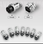 5pcs GX12 GX16 GX20 2 3 4 5 6 7 8 9 10Pin Male Female Butting Wire Cable Circular Aviation Socket Plug Panel Connector