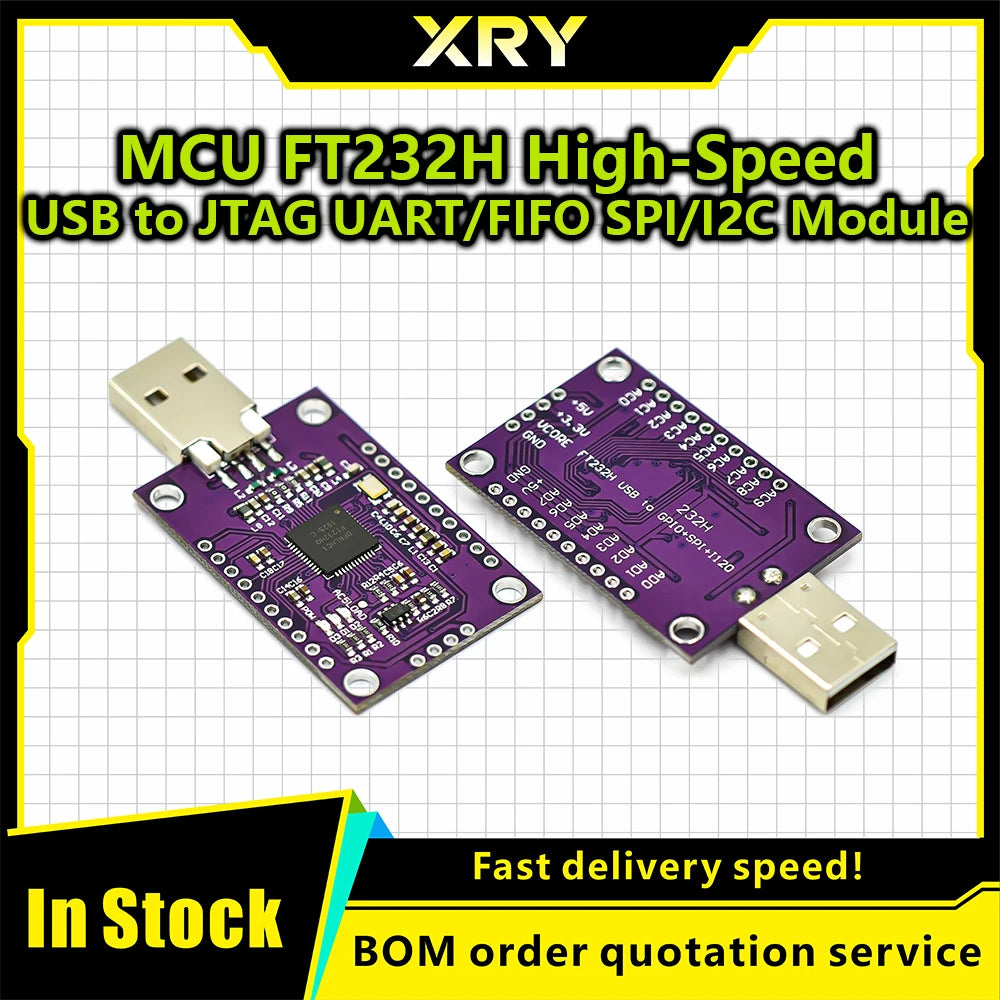 XRY MCU FT232H High-Speed Multi-Function USB to JTAG UART/FIFO SPI/I2C Module