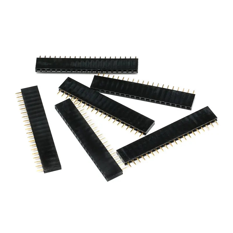 10PCS 2.54mm Pitch Single Row Female 2~40P PCB socket Board Pin Header Connector Strip Pinheader 2/3/4/6/10/20/40Pin For Arduino
