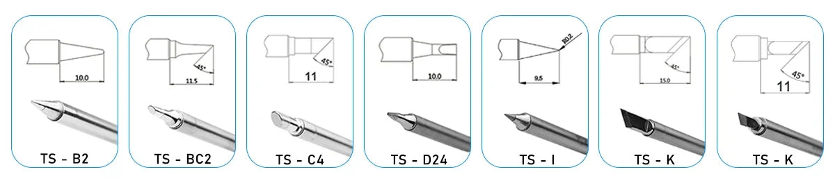 Original TS101 Soldering Iron 90W Mini Thermostat LCD Displays TS100 TS 101 Soldering Iron with PD Plug Tip Set Miniware