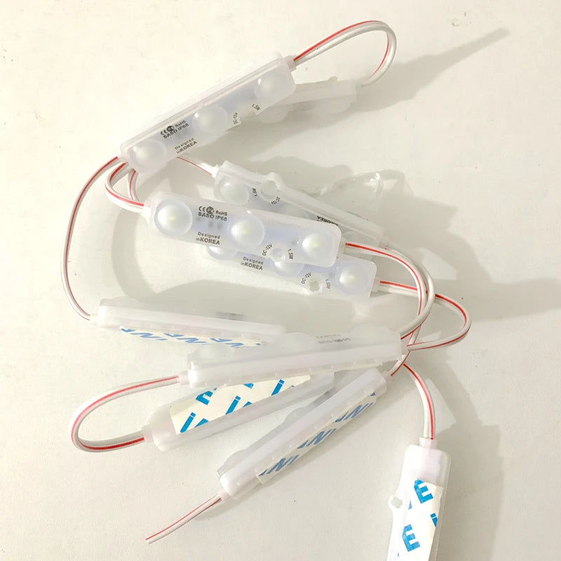 10pcs 5730 Injection Module 3LED DC 12V with Lens Waterproof IP68 LED Light 1.5W White LED Sign Shop Banner Channel Letters