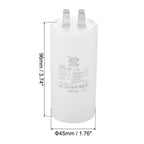 CBB60 8uf-100uf Running Capacitor AC 450V 4 Pins 50/60Hz Double Insert Cylinder Bottom for Air Conditioning Water Pump Fan Motor