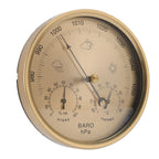 Metal 3 in 1 Barometer for Indoor and Outdoor Use Barometer Thermometer Hygrometer Household Weather Station with Round Frame