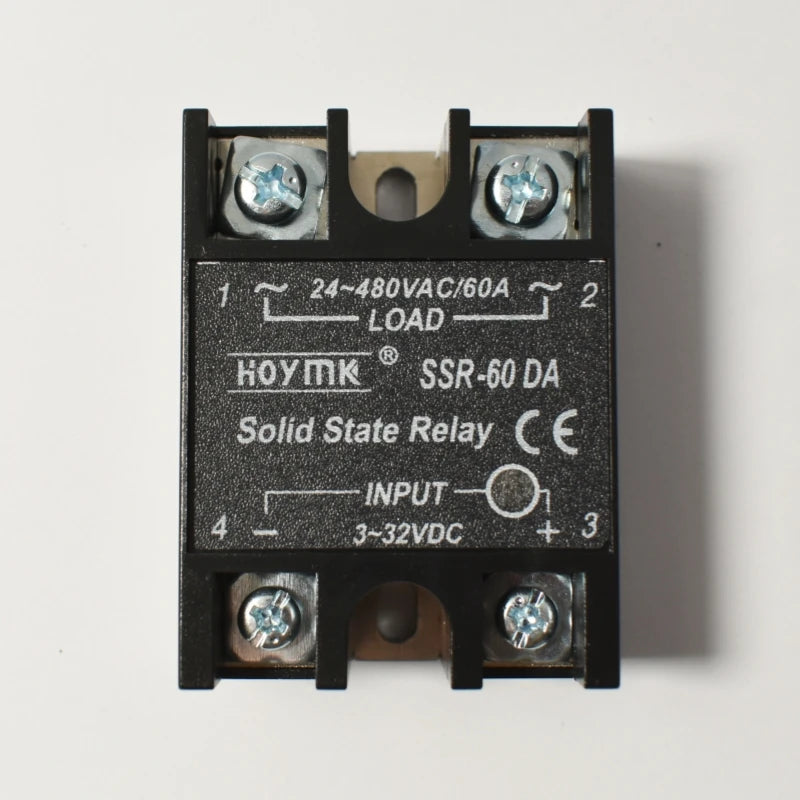 12V 24V Solid State Relay DC to AC SSR Module 230V AC Load 3-32VDC Input for Home SSR-10DA SSR-25DA 40DA 60DA 80DA 100DA 120DA