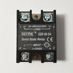 12V 24V Solid State Relay DC to AC SSR Module 230V AC Load 3-32VDC Input for Home SSR-10DA SSR-25DA 40DA 60DA 80DA 100DA 120DA