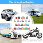 100/180 Piece Automotive Fuse Set, Complete Range of Current Specifications. Color-Coded Amperage for Quick Identification; High-Quality Conductive Metals with Good Conductivity and Sensitive Melting Properties. Transparent C