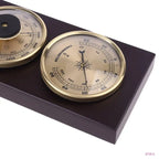 K1KA 3Pcs/Set Barometer Thermometer Hygrometer with Wooden Frame Base