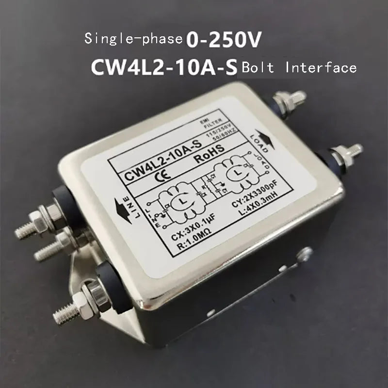 New 220V AC Anti-interference Power Supply EMI Filter CW4L2 CW4L2-20A-S CW4L2-6A-S CW4L2-10A-S CNC Purifier for Enhanced Perform