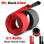 8ft/ 2.4m Length Heat Shrink Tubing Kit, 3:1 Ratio Marine Heat Shrink, Large Marine Dual Wall Adhesive Shrinkable Wire Wrap Tube
