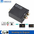 RCA to Fiber Toslink Audio Adapter ADC Analog-to-Digital Converter Analog-to-Digital Fiber Toslink Coaxial Audio Converter