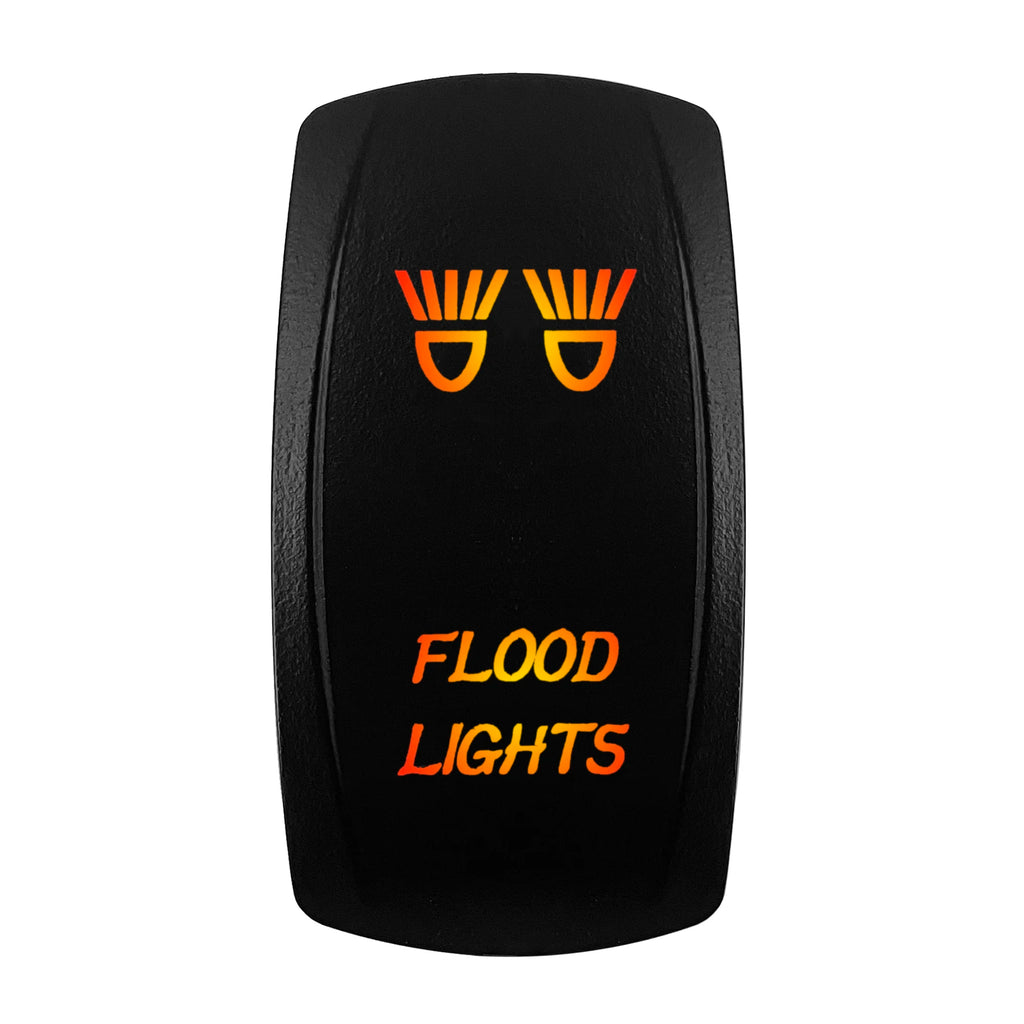 12V-24V Orange Led Rocker Switch Waterproof 20A Amber Light SPST DPDT Toggle Key for Car Boat ATV Camper Motorhome Auto Machine