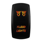 12V-24V Orange Led Rocker Switch Waterproof 20A Amber Light SPST DPDT Toggle Key for Car Boat ATV Camper Motorhome Auto Machine