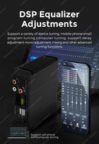Android Radio DSP Audio Processor 4*80W Amplify Automotive Sound Modules Electronics Stereo Amplifer APP Automobiles Car Parts