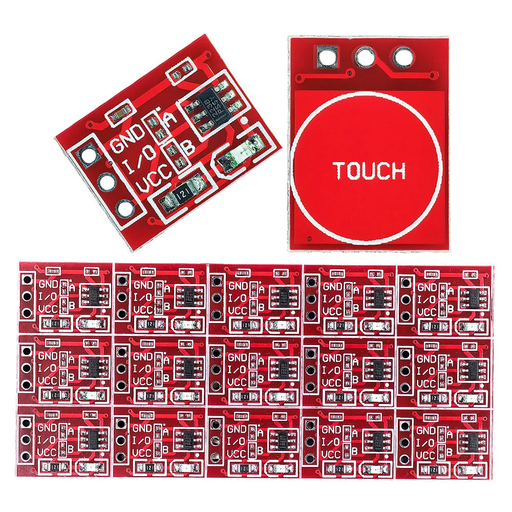 TTP223 Touch Key Capacitive Switch Button Module Capacitor Type Self-Locking/No-Locking Single Channel Reconstruction for Arduin