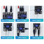 T5 USB Cable Tester Board Rapid Detection Tool Compact Portable for Lightning Type-C Micro USB Cables