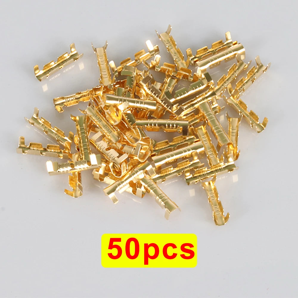 Copper Electrical Wire Connectors Set U-Shaped Crimp Terminals for Fast Wiring Cable Lock 0.5-1.5mm² with Heat Shrink Tube Kits
