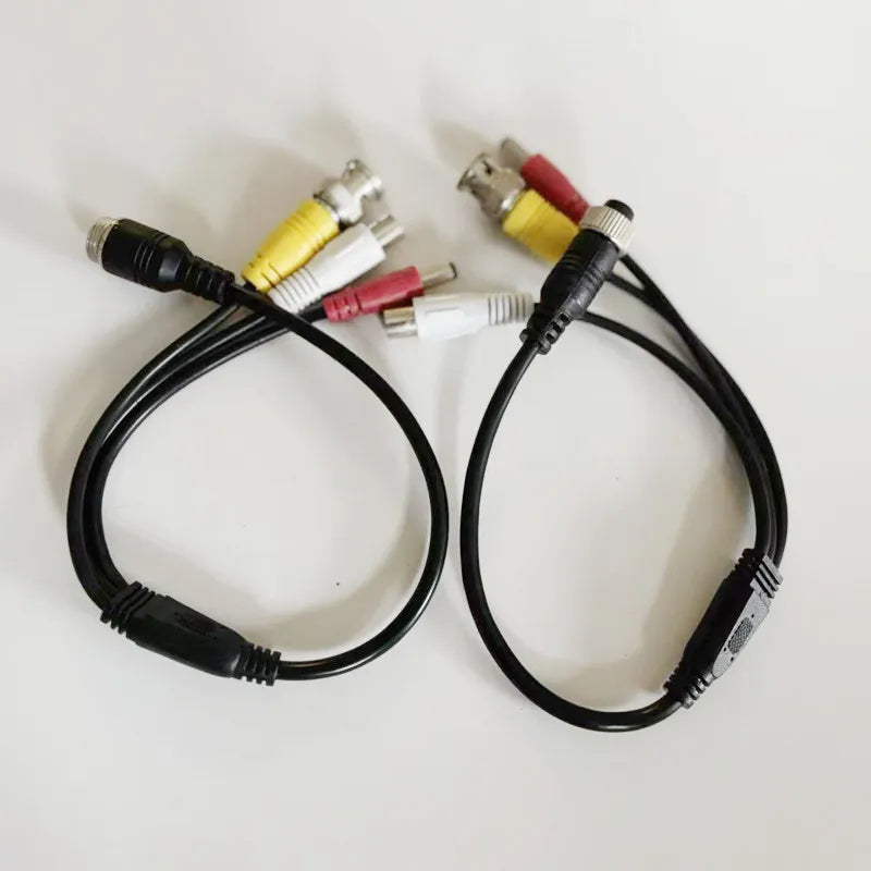 4 Pin Aviation Head Cable 4 Pin Male/Female Plug to RCA +DC + BNC Converter Cable For Car Rear Camera Monitor