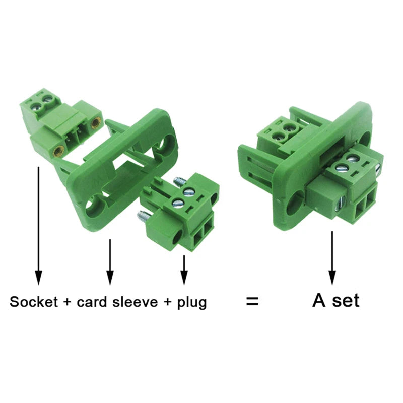 1Set 15EDGWC Pitch 3.81mm 2P/3P/4P/5P/6P/8P/9P Pluggable Terminal Block Connector JM15EDGKM 3.81mm Pitch