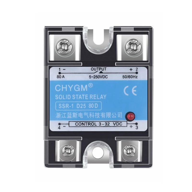 SSR-10DD/25DD/40DD/50DD/60DD/75DD/80DD/90DD DC Control DC SSR Single Phase Solid State Relay 5-220VDC 3-32VDC Solid State Relay