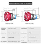 Metal Emergency Stop Button  Switches 12V/220v Latching  Knob Rotary Switch Waterproof Socket  Power-off Stop momentary