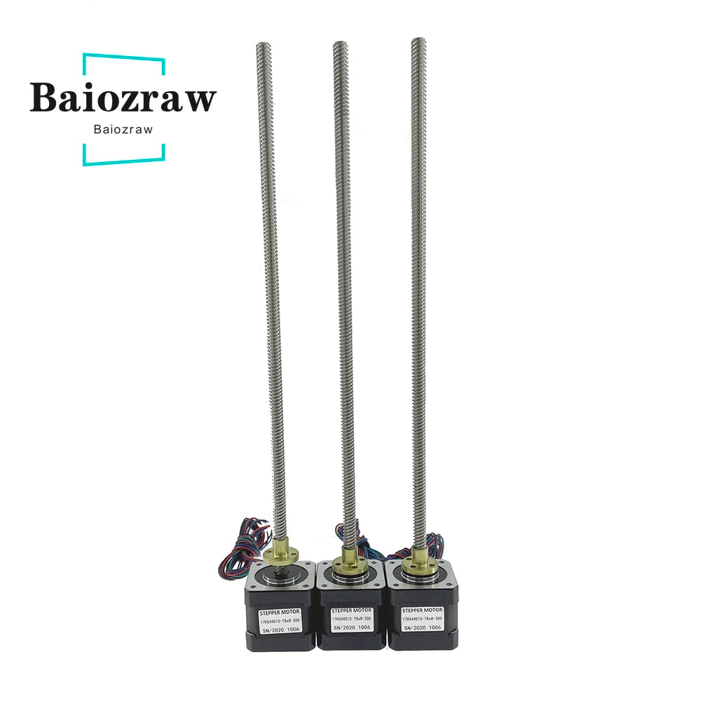 Baiozraw Trident  3D Prints Motor Nema17 Stepper Motor with T8 Screw Lead  8mm 300mm 42 Motor 42BYGH  for Voron Trident Parts