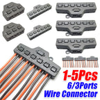 3/6 Ports Push-in Fast Quick Wire Connector Distribution Wiring Cable Splitter for LED Lighting Terminal Block