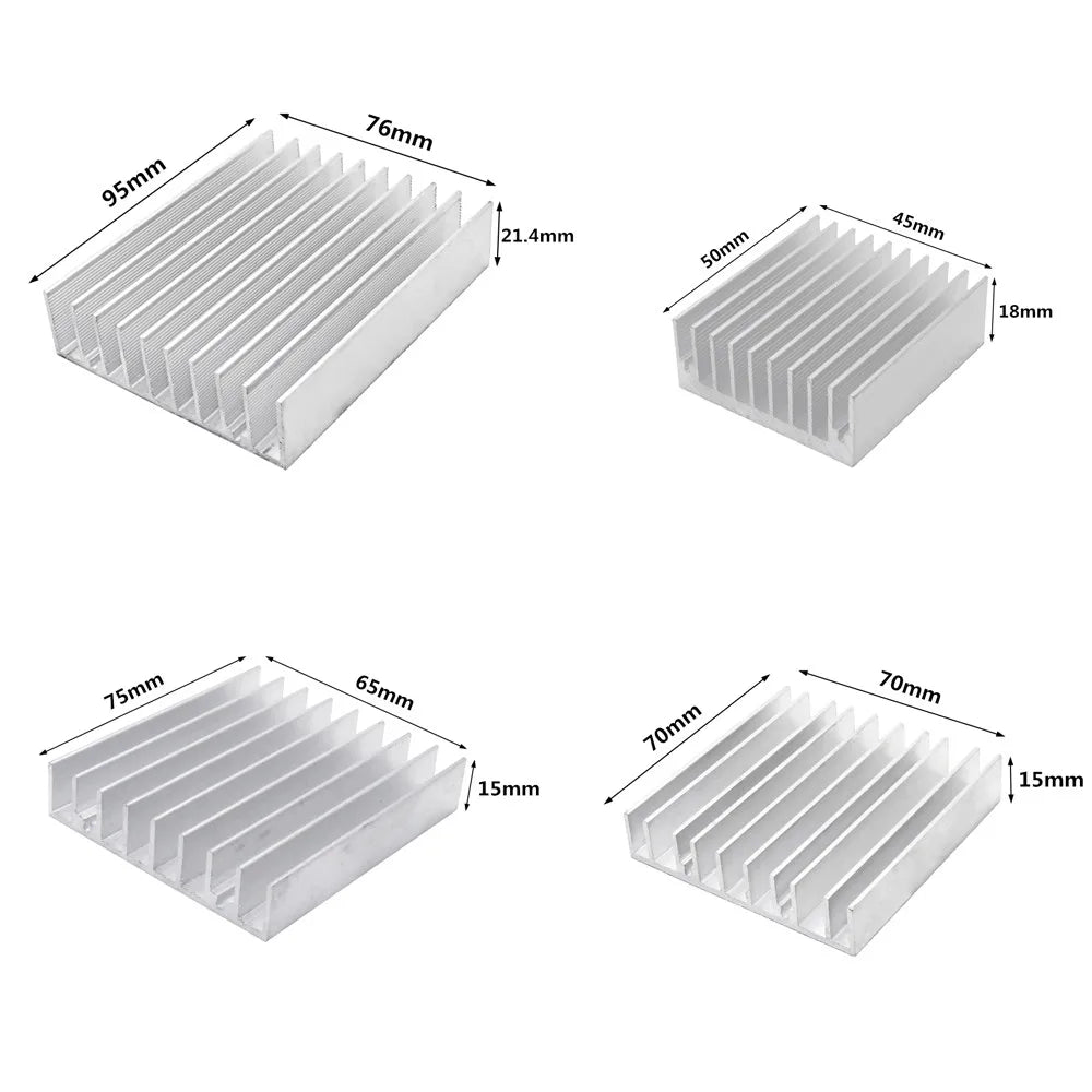 Extruded Aluminum Heatsink Radiator Heat Sink Cooler for Electronic LED Chip Cooling Heat Dissipation