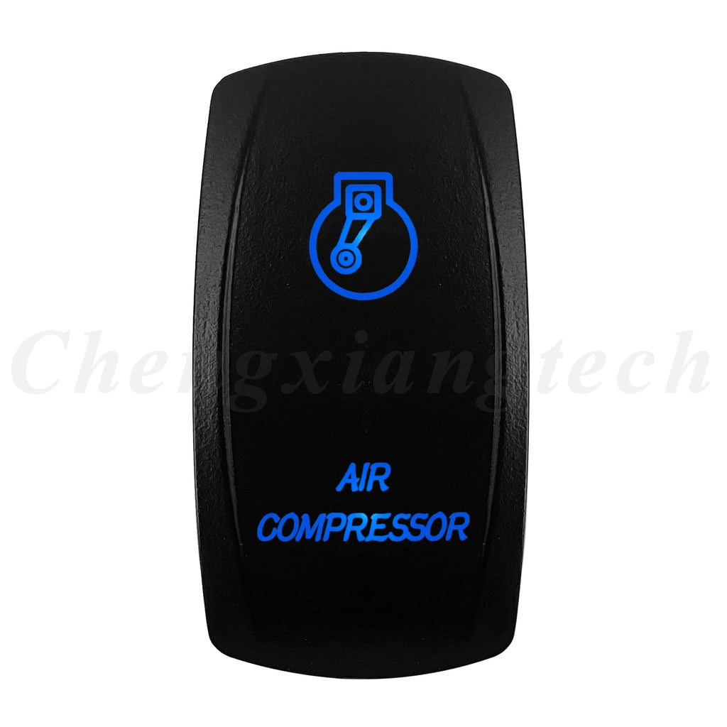 12V 20A Blue Led Car Boat Laser Rocker Switch ON OFF, (ON) OFF, ON OFF ON, (ON) OFF ON, (ON) OFF (ON) Waterproof