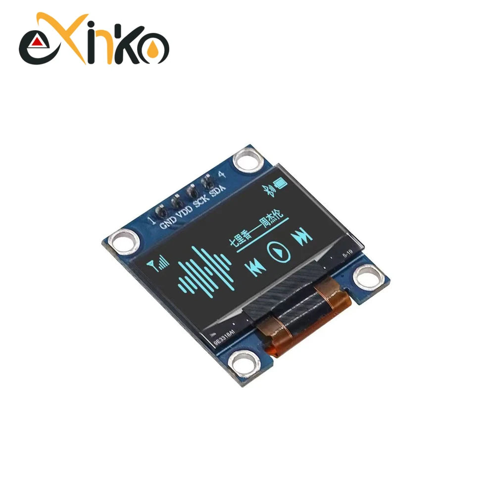 1-10pcs 0.96 Inch OLED Display Module I2C IIC SPI Serial 128X64 LCD 3.3-5V 4 Pin White/Blue/Yellow Blue  for Arduino