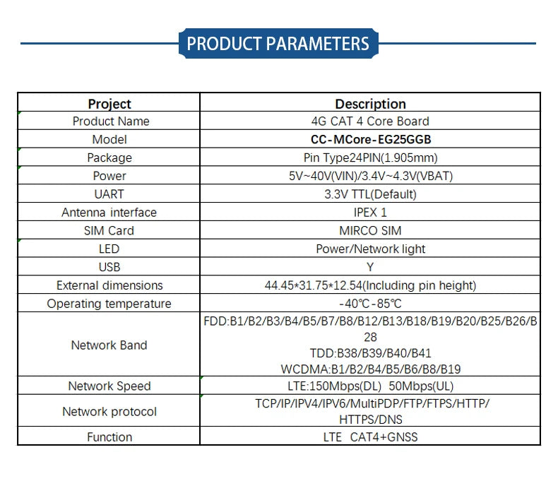 Quectel EG25-GGC EG25-GGB EG25-GGD Module EG25GGB 4G Development Core Board LTE CAT4 GNSS with FPC GPS Global for IoT Industria