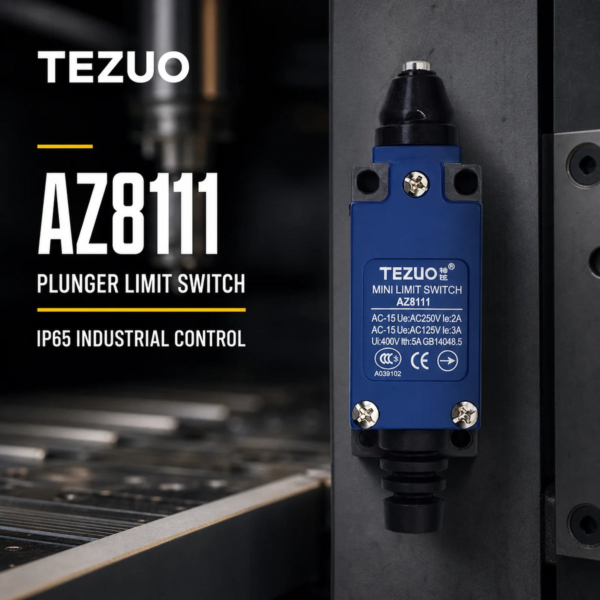 TEZUO AZ8111 IP65 Limit Switch Micro Travel Switch for Industrial Automation