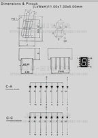 10pcs 0.32 Inch 10Pins 3112AS 3112BS 1 Bit Digit 7 Segment Red LED Digital Display Digitron Common Anode Cathode C-C C-A