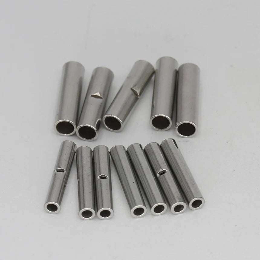BN Copper Electrical Wire Cable Connection Crimp Sleeve Tubular Ferrule Lug Connector Non-Insulated Tube Butt Splices Terminal