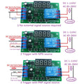 KC23C01 Timer Delay On/Off Relay Module DC 5V 12V 24V 1-Channel Multifunction Pulse Counter Switch Adjustable Relay Module