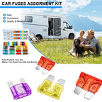 AGASHE 1‑50AWG Inline Blade Fuse Holder 2A‑50A Blade Fuse Kit Auto RV Truck Boat Marine Vehicle Circuit Protection Replacement