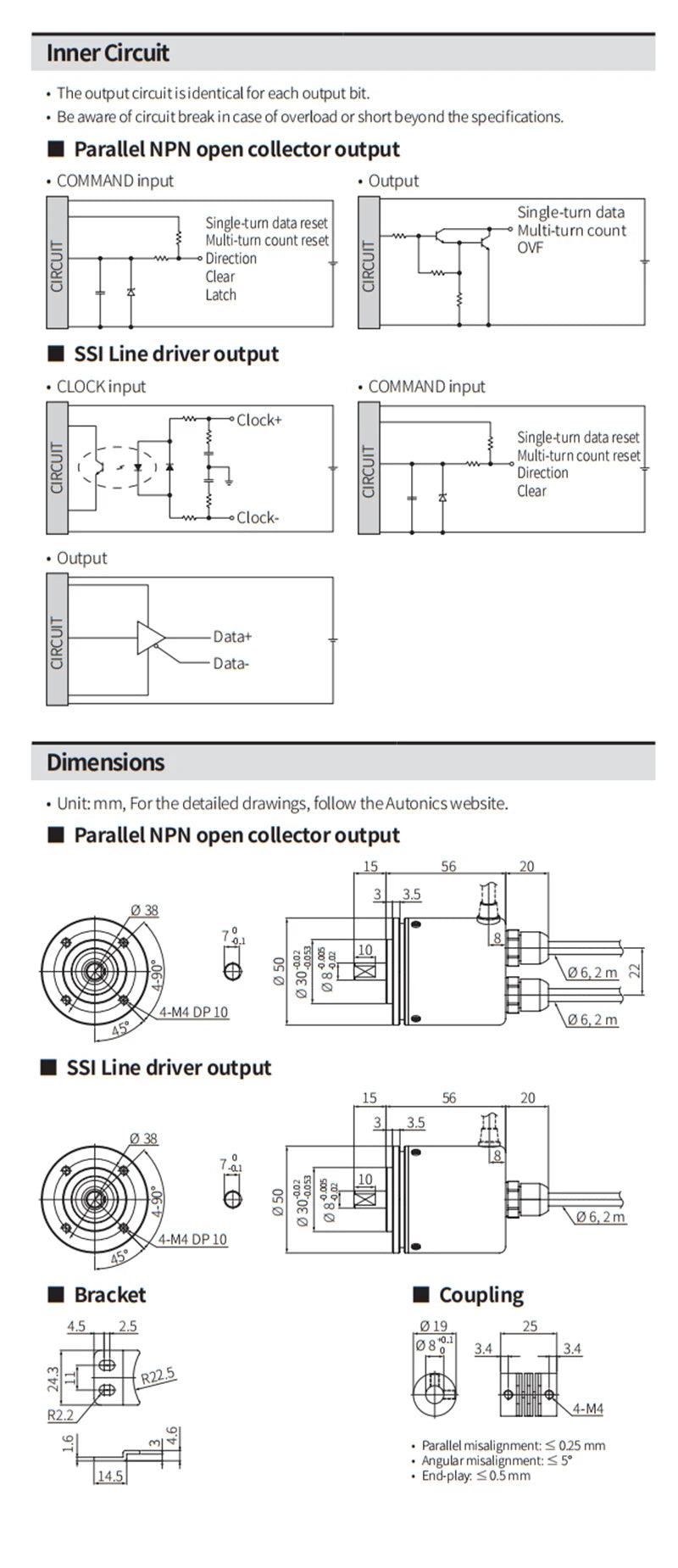 Authentic New Autonics EPM50S8-1013-B-S-24 EPM50S8-1013-B-PN-24 High Quality Absolute Rotational Encoder