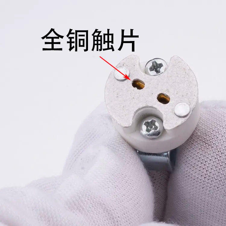 5pcs MR11 MR16 Socket Lamp Holder with Bracket LED Halogen G4 G5.3 Gu5.3 Light Socket Porcelain 20cm Long Wire Lead