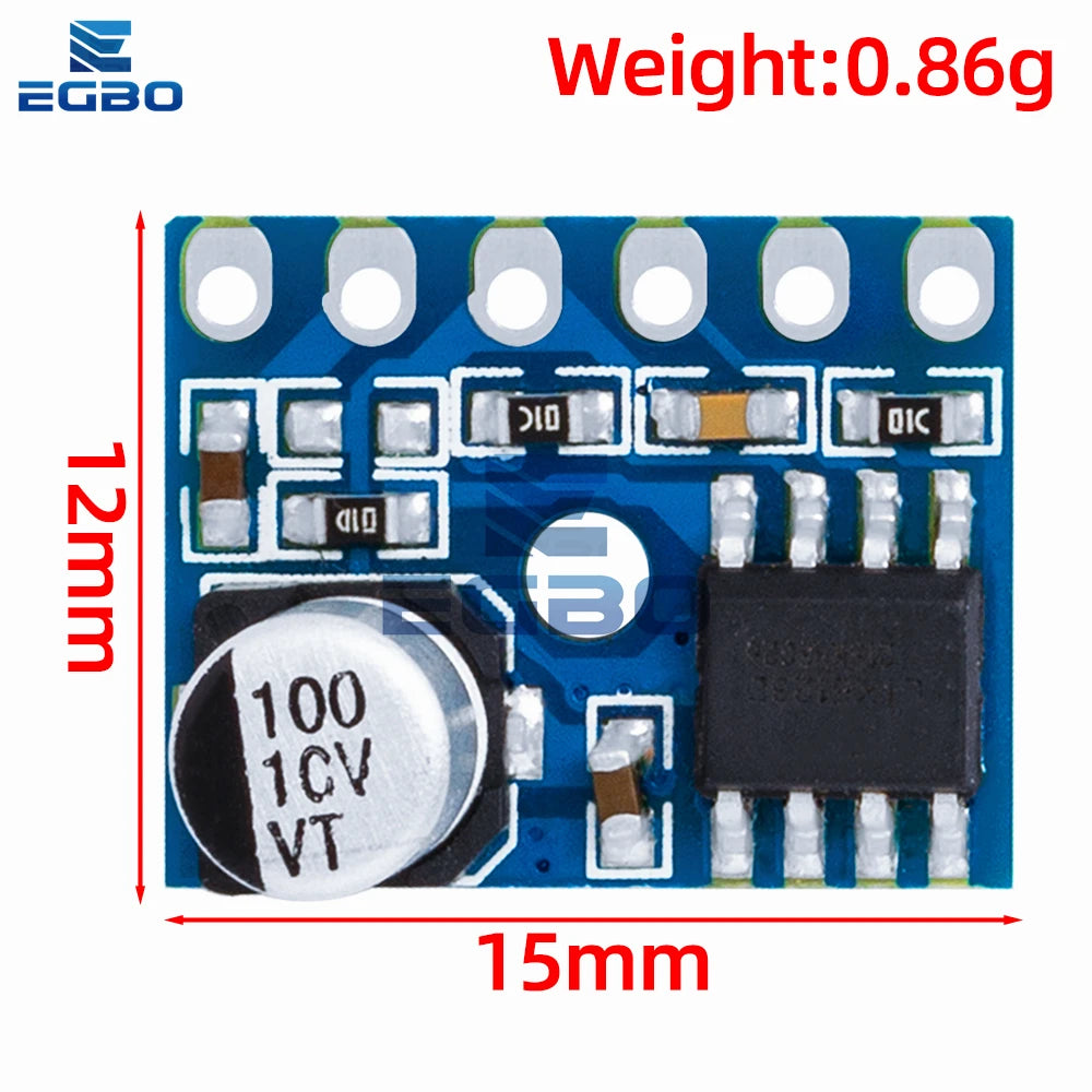 1~5PCS EGBO 5V 5128 Amplifier Board 5W Class D Digital Amplifier Board Mono Audio Module