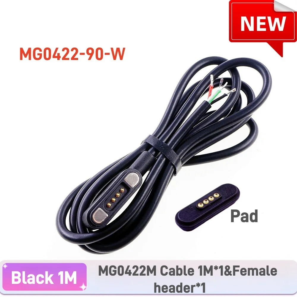 Waterproof Magnetic Pogo Pin 4 Position Cable Connector High Current 3A USB Type-C 2.2 MM THT Spring Loaded Strong Force 500G