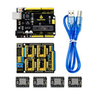 Keyestudio CNC Shield V2/V3/V4 Engraving Machine Kit For Arduino With UNO R3 Or Nano Board A4988/DRV8825 Driver Compatible GRBL