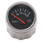 52mm Volt Gauge Marine Auto Voltmeter Universal 8-16V Waterproof Gauge Car Boat Instrument Red Backlight 12V Car Voltage Gauge