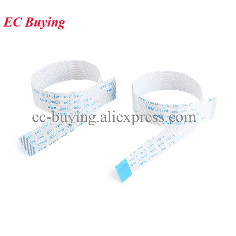 5pcs FPC/FFC 24P Ribbon Flexible Flat Cable Wire Pitch 0.5/1.0mm 6/10/15/20/25/30/40cm Length Forward Reverse Direction Connecto