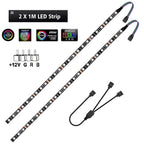 12V 4 Pin RGB Gaming PC Led Strip Light 5050 RGB Tape For Aura Sync MSI Mystic Light Motherboard Control Computer Case Backlight