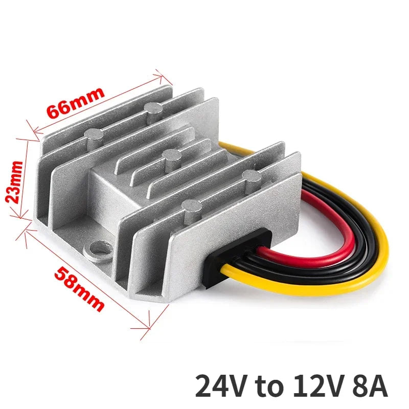 24V to 12V 5A 10A 20A Reliable DC Power Converter Step Down Voltage Regulator 24 Volt to 12 Volt Buck Module for Cars Solar