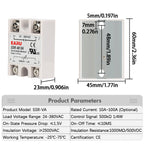 SSR-10VA SSR-25VA SSR-40VA SSR Solid State Relay Voltage Regulator AC24-380V Output+Potentiometer for PID Temperature Controller