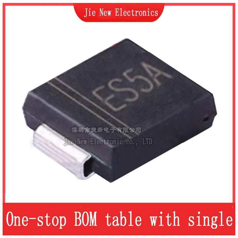 50PCS/LOT SMC DO-214AB ES5A ES5A ES5J ES3J RS5M  RS3M ES5D ES3D ES5G ES3G 3A 5A 200V 400V 600V 1000V 1KV SMD Fast Recovery Diode