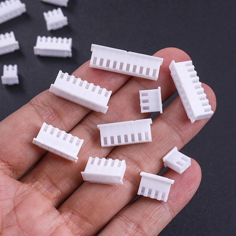100Pcs JST XH2.54 Connector Kit 2 3 4 5 Pin Male Female Plastic Shell Wire Terminals Male Plug & Female Socket for Electronics